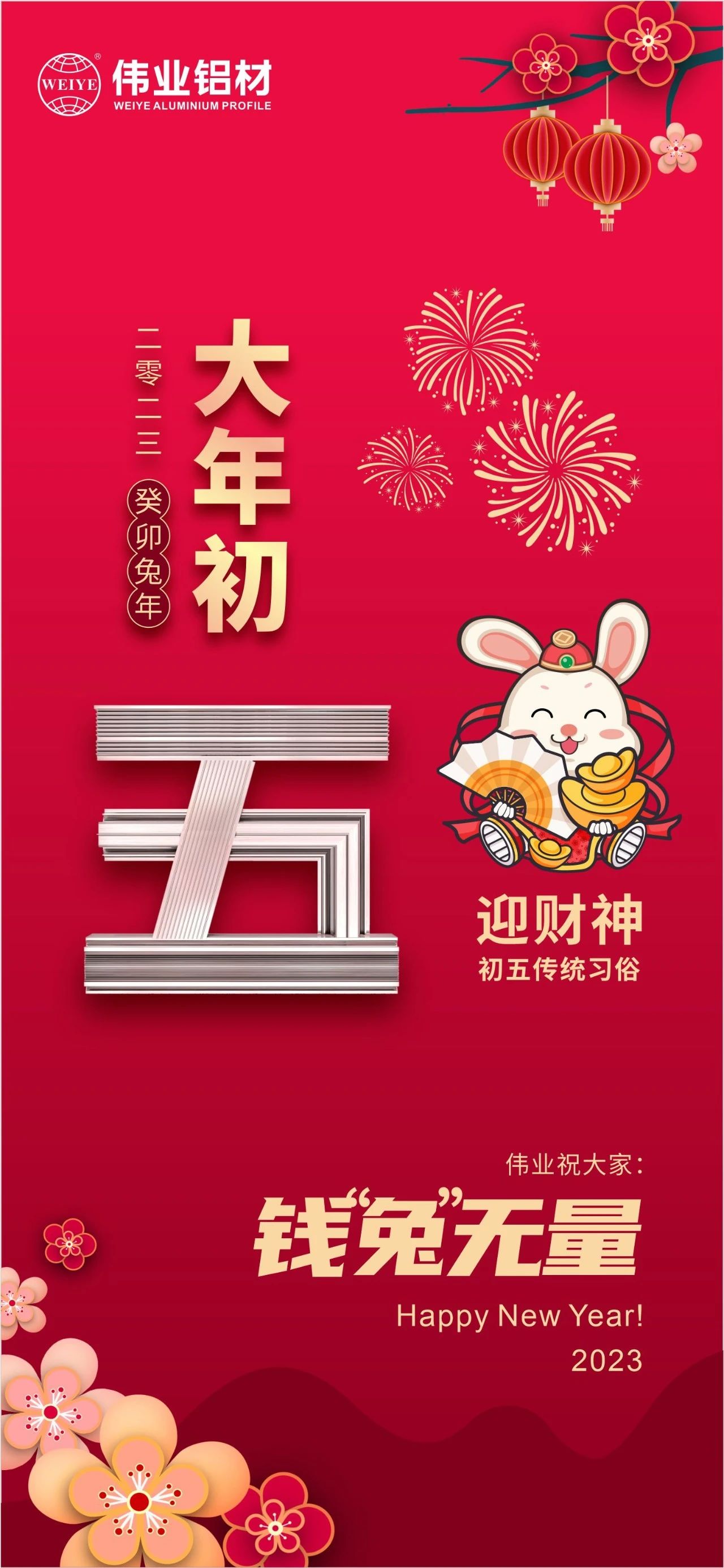 大年头五·迎财神 | 888集团祝各人钱“兔”无量！